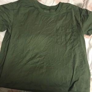 Green Crop Top Shirt